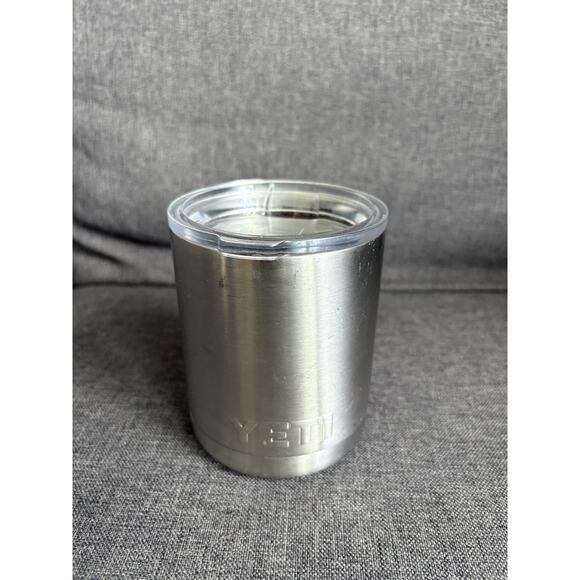 YETI Rambler 10oz Lowball Tumbler Mug Insulated Stainless Steel With Lid & Logo - Picture 3 of 8